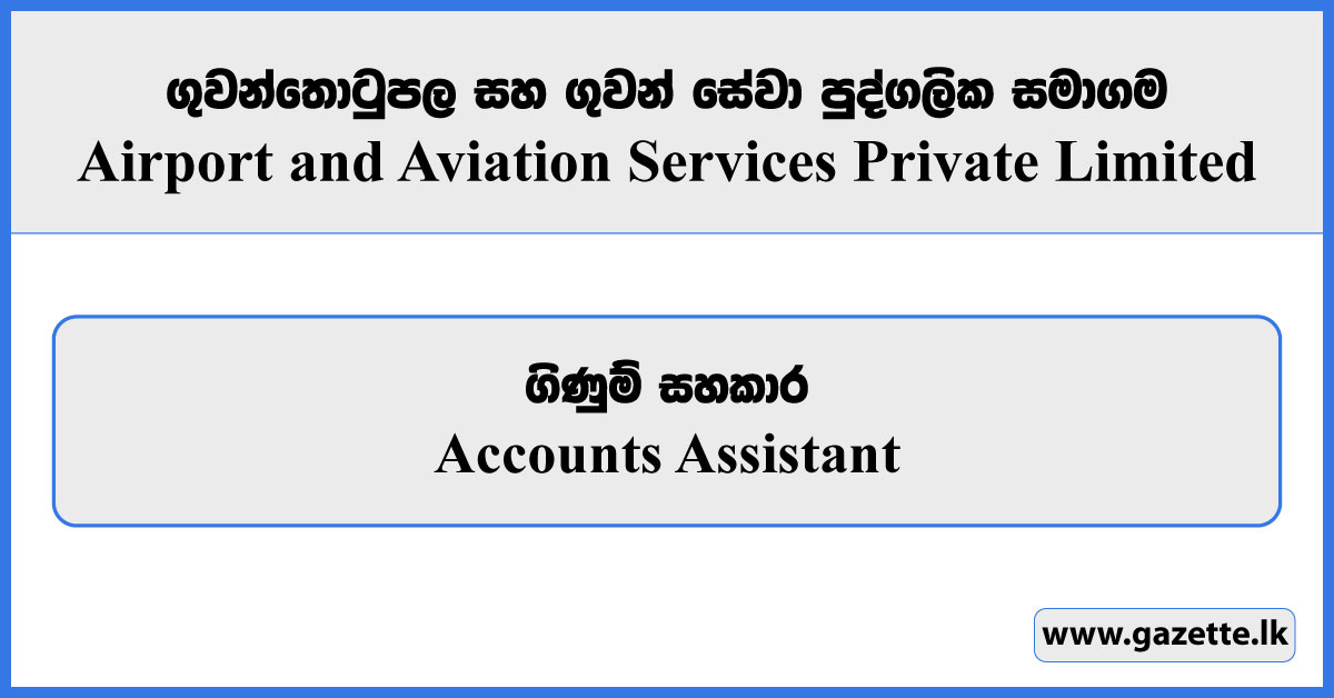 Accounts Assistant - Airport & Aviation Services Private Limited Vacancies 2025