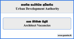 Architect - Urban Development Authority Vacancies 2024