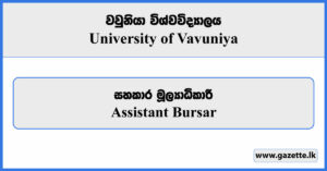 Assistant Bursar - University of Vavuniya Vacancies 2024