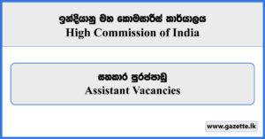 Assistant Vacancies - High Commission of India Vacancies 2024