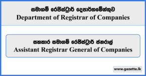 Assistant Registrar General - Department of Registrar of Companies Vacancies 2024