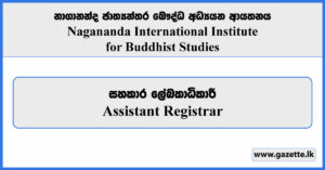 Assistant Registrar - Nagananda International Institute for Buddhist Studies Vacancies 2024