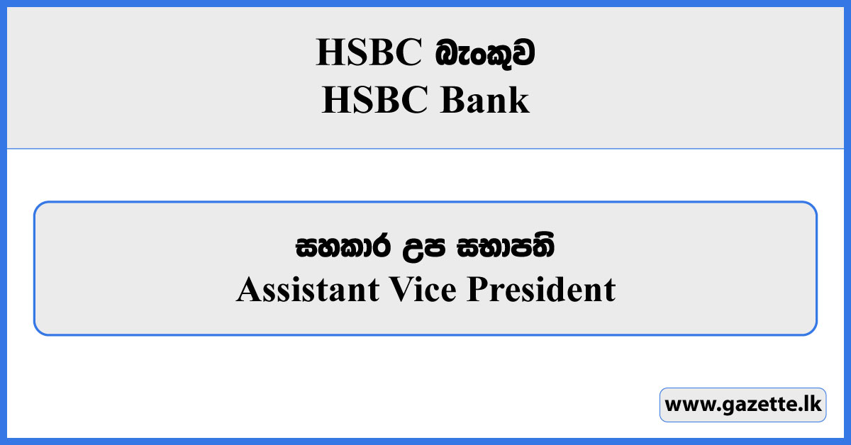 Assistant Vice President - HSBC Bank Vacancies 2024