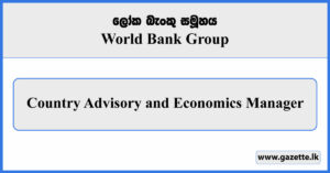 Country Advisory and Economics Manager - World Bank Group Vacancies 2024
