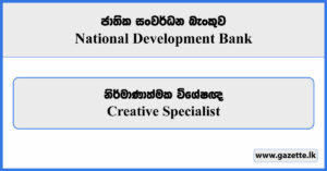 Creative Specialist - National Development Bank Vacancies 2025