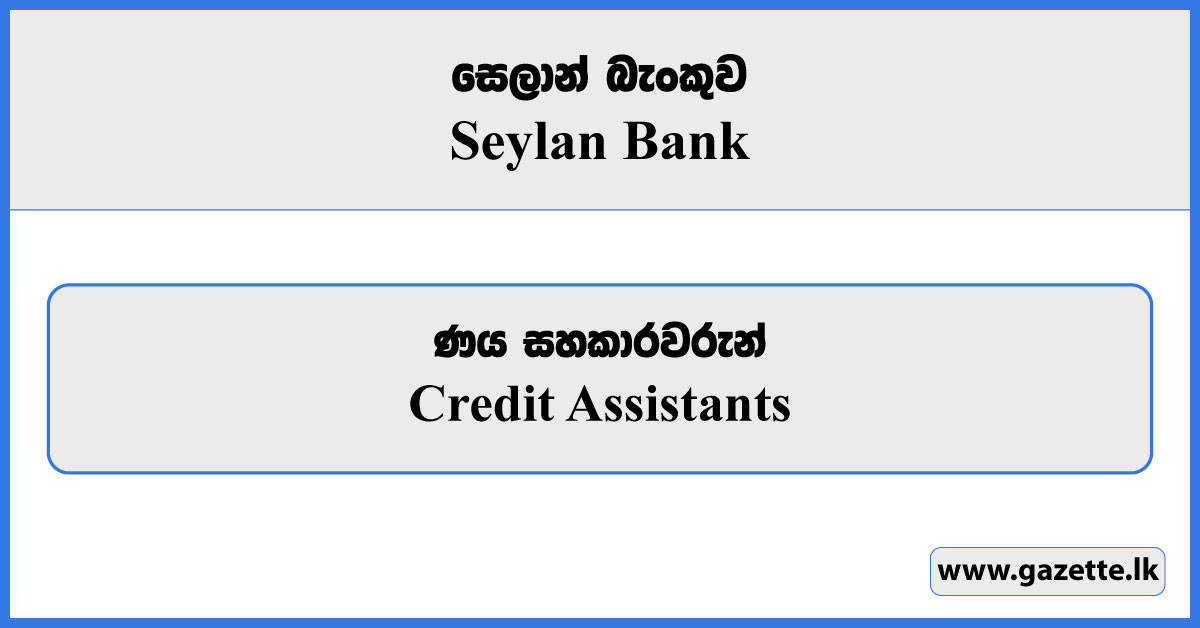 Credit Assistant - Seylan Bank Vacancies 2023