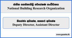 Deputy Director, Assistant Director - National Building Research Organisation Vacancies 2025