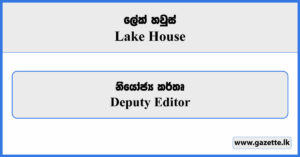 Deputy Editor - Lake House Vacancies 2024