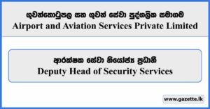 Deputy Head of Security Services - Airport and Aviation Services Private Limited Vacancies 2024