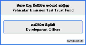 Development Officer - Vehicular Emission Test Trust Fund Vacancies 2024
