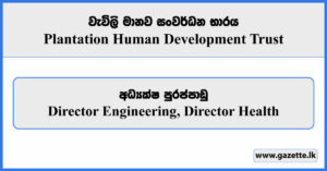 Director Engineering, Director Health - Plantation Human Development Trust Vacancies 2024