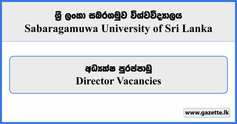 Director of Staff Development Centre - Sabaragamuwa University of Sri ...