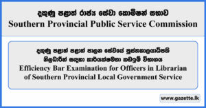 Efficiency Bar Examination for Librarian in Southern Province - 2024