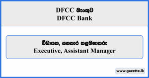 Executive, Assistant Manager - DFCC Bank Vacancies 2025