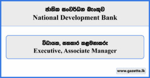 Executive, Associate Manager - National Development Bank Vacancies 2025