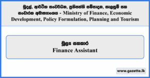 Finance Assistant - Ministry of Finance, Economic Development, Policy Formulation, Planning and Tourism Vacancies 2024