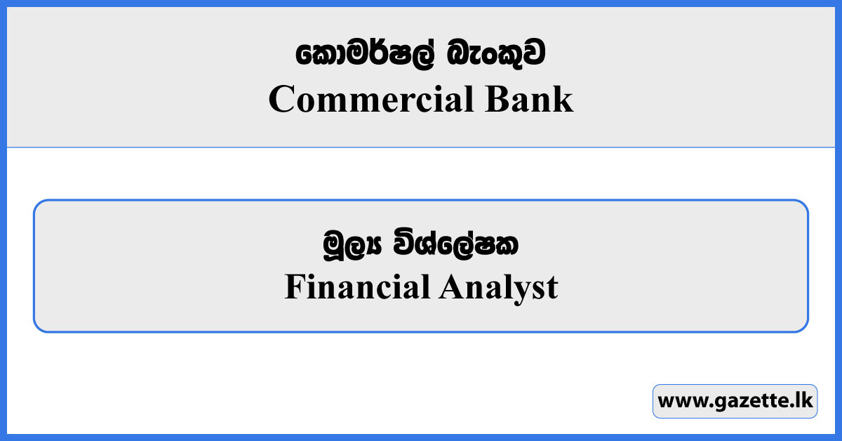 Financial Analyst - Commercial Bank Vacancies 2024