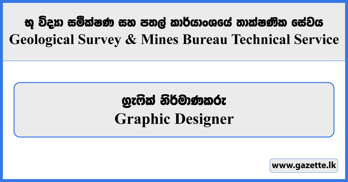 Graphic Designer - GSMB Technical Service (Private) Limited Vacancies 2024