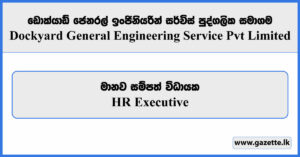 HR Executive - Dockyard General Engineering Service Private Limited Vacancies 2024