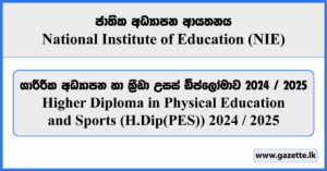 Higher Diploma in Physical Education and Sports (H.Dip(PES)) 2024 (2025) - National Institute of Education (NIE)