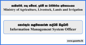 Information Management System Officer - Ministry of Agriculture, Livestock, Lands and Irrigation Vacancies 2024