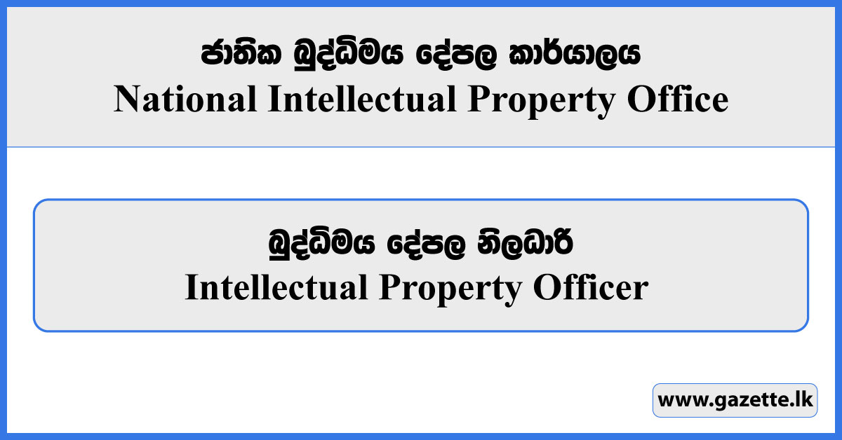 Intellectual Property Officer - National Intellectual Property Office Vacancies 2024