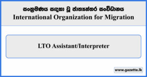 LTO Assistant/Interpreter - International Organization for Migration Vacancies 2024