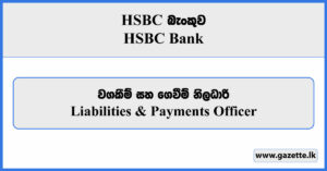 Liabilities & Payments Officer - HSBC Bank Vacancies 2024