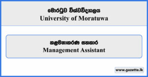 Management Assistant - University of Moratuwa Vacancies 2025