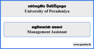 Management Assistant - University of Peradeniya Vacancies 2024