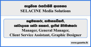 Manager, General Manager, Client Service Assistant, Graphic Designer - SELACINE Media Solutions Vacancies 2025