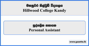 Personal Assistant to the Principal - Hillwood College Kandy Vacancies 2024