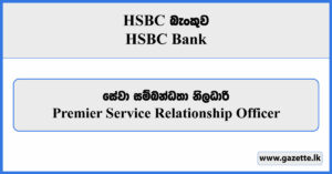 Premier Service Relationship Officer - HSBC Bank Vacancies 2024