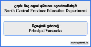 Principal Vacancies - North Central Province Education Department 2025