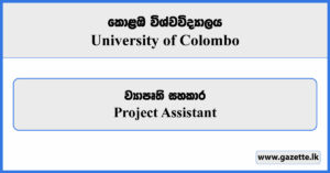 Project Assistant - University of Colombo Vacancies 2025