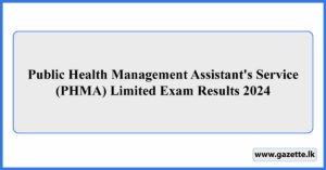 Public Health Management Assistant's Service (PHMA) Limited Exam Results 2024