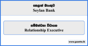 Relationship Executive - Seylan Bank Vacancies 2024