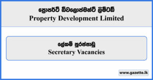 Secretary - Property Development Limited Vacancies 2024