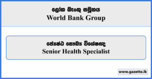 Senior Health Specialist - World Bank Group Vacancies 2024