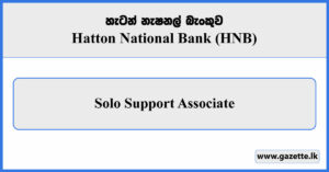 Solo Support Associate - Hatton National Bank Vacancies 2025