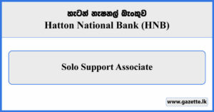 Solo Support Associate - Hatton National Bank Vacancies 2024