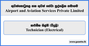 Technician (Electrical) - Airport & Aviation Services Private Limited Vacancies 2025