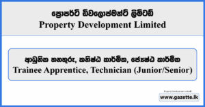 Junior Technician, Senior Technician - Property Development Limited Vacancies 2024