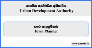 Town Planner - Urban Development Authority Vacancies 2024