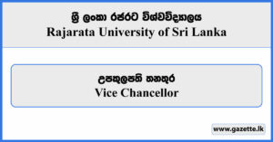 Vice Chancellor - Rajarata University of Sri Lanka Vacancies 2024