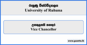 Vice Chancellor - University of Ruhuna Vacancies 2024