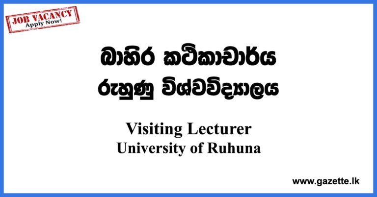 visiting-lecturer-in-economics-university-of-ruhuna-vacancies-2023